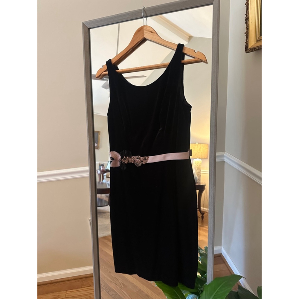 Alfred Angelo Black Velvet Dress Size 8